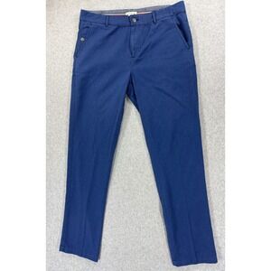 Carbon2Cobalt 100%‎ Cotton DOTS Flat Front Chino Pants (Men's 32x31) Blue